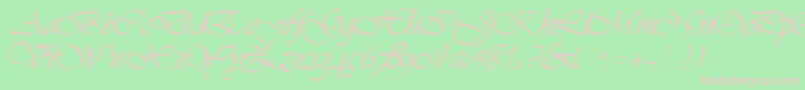 Hanford-Schriftart – Rosa Schriften auf grünem Hintergrund