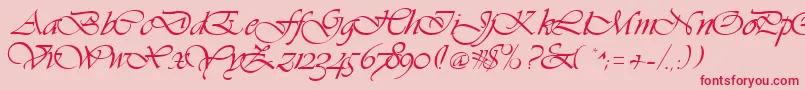 Hanford Font – Red Fonts on Pink Background