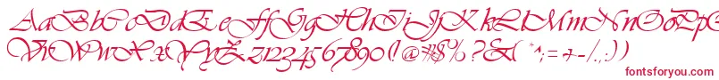 Hanford Font – Red Fonts on White Background