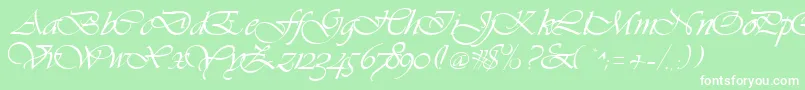 Hanford Font – White Fonts on Green Background