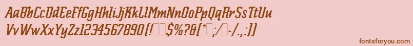 ScriptekItalicLetPlain.1.0 Font – Brown Fonts on Pink Background