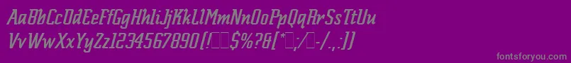 ScriptekItalicLetPlain.1.0 Font – Gray Fonts on Purple Background