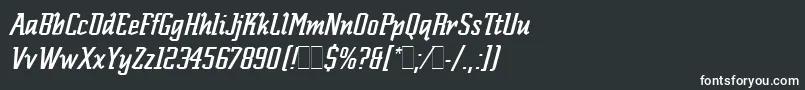 フォントScriptekItalicLetPlain.1.0 – 白い文字