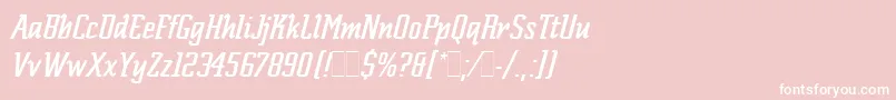 フォントScriptekItalicLetPlain.1.0 – ピンクの背景に白い文字