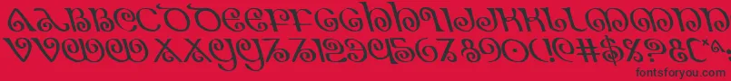 TheShireLeftalic Font – Black Fonts on Red Background