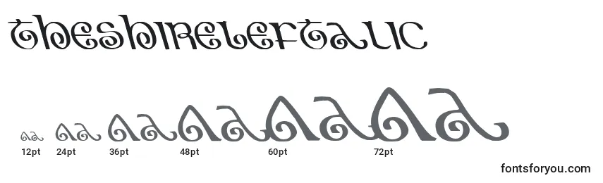 TheShireLeftalic Font Sizes