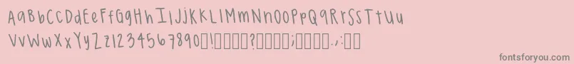 ConradRegular Font – Gray Fonts on Pink Background