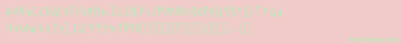 ConradRegular Font – Green Fonts on Pink Background