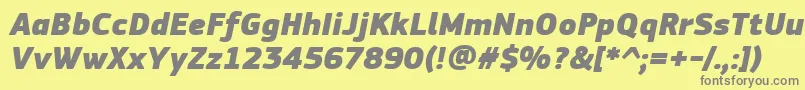 fuente PfsquaresansproExtrablackitalic – Fuentes Grises Sobre Fondo Amarillo