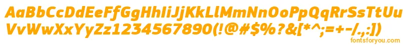 Police PfsquaresansproExtrablackitalic – polices orange