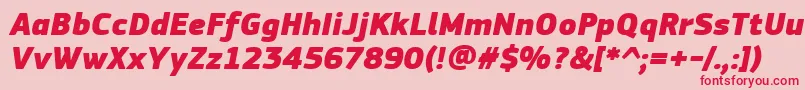 fuente PfsquaresansproExtrablackitalic – Fuentes Rojas Sobre Fondo Rosa