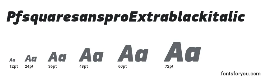 PfsquaresansproExtrablackitalic Font Sizes