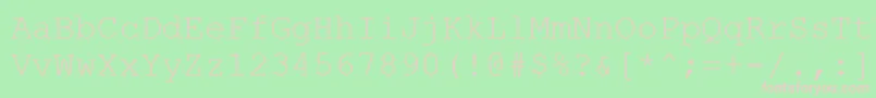 CourierNewCyr Font – Pink Fonts on Green Background