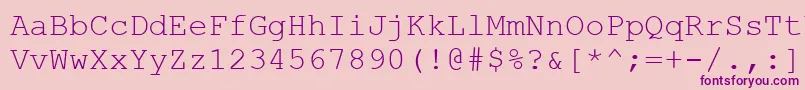 Шрифт CourierNewCyr – фиолетовые шрифты на розовом фоне