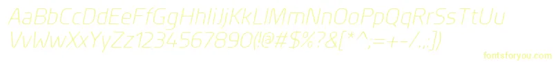 PlanerLightitalic-fontti – keltaiset fontit