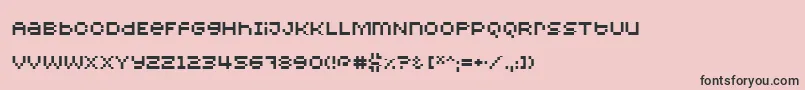 フォントRedensek – ピンクの背景に黒い文字