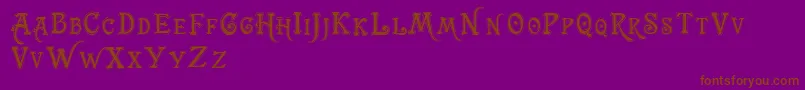 Trashbarusa Font – Brown Fonts on Purple Background