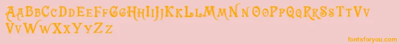 Trashbarusa Font – Orange Fonts on Pink Background