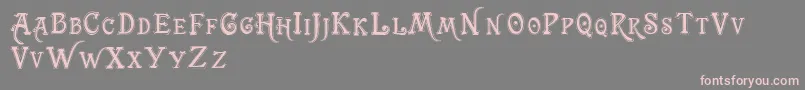 Trashbarusa Font – Pink Fonts on Gray Background