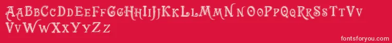 Trashbarusa Font – Pink Fonts on Red Background