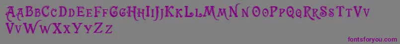 Шрифт Trashbarusa – фиолетовые шрифты на сером фоне