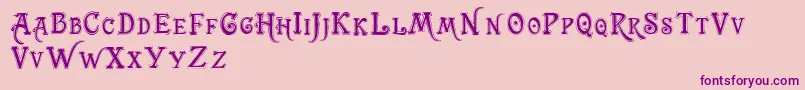 Trashbarusa Font – Purple Fonts on Pink Background