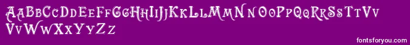 Trashbarusa Font – White Fonts on Purple Background