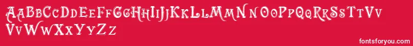 Trashbarusa Font – White Fonts on Red Background