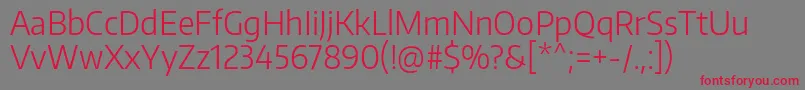 EncodesansnarrowLight Font – Red Fonts on Gray Background