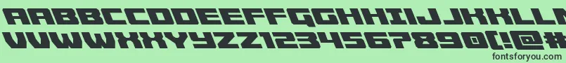 Cruiserfortressleft Font – Black Fonts on Green Background