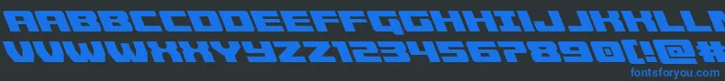 Cruiserfortressleft Font – Blue Fonts on Black Background