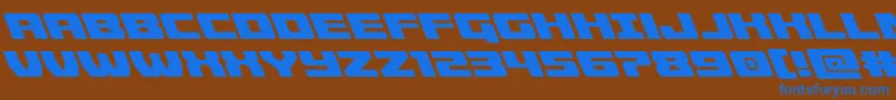 Шрифт Cruiserfortressleft – синие шрифты на коричневом фоне