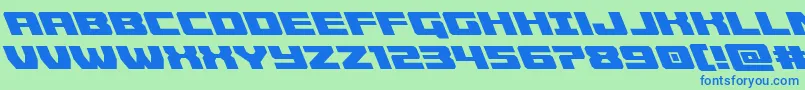 Cruiserfortressleft Font – Blue Fonts on Green Background