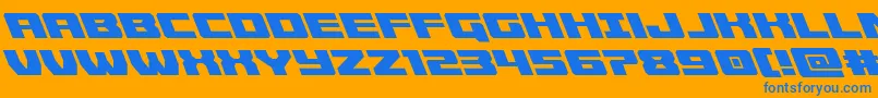 Cruiserfortressleft Font – Blue Fonts on Orange Background