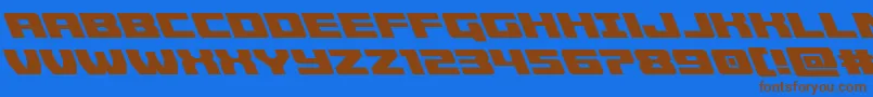 Cruiserfortressleft Font – Brown Fonts on Blue Background