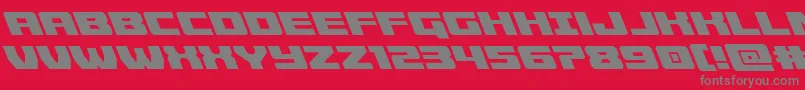 Police Cruiserfortressleft – polices grises sur fond rouge