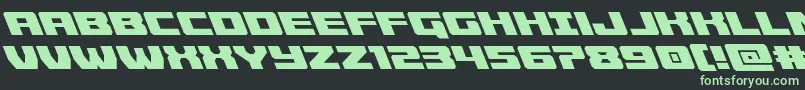Cruiserfortressleft Font – Green Fonts on Black Background