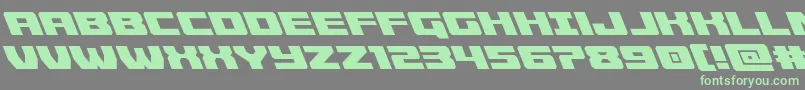 Cruiserfortressleft Font – Green Fonts on Gray Background