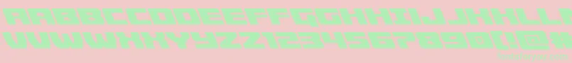 フォントCruiserfortressleft – ピンクの背景に緑の文字