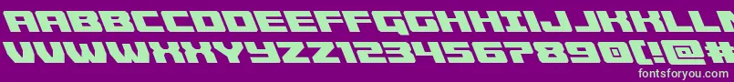 Cruiserfortressleft Font – Green Fonts on Purple Background