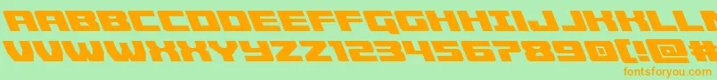 Cruiserfortressleft Font – Orange Fonts on Green Background