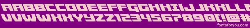 Cruiserfortressleft Font – Pink Fonts on Purple Background