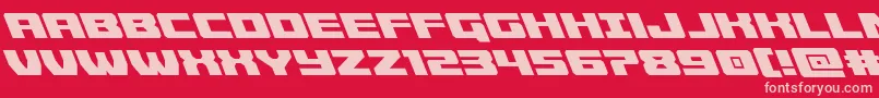 Cruiserfortressleft Font – Pink Fonts on Red Background