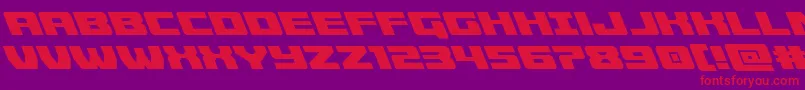 Cruiserfortressleft Font – Red Fonts on Purple Background