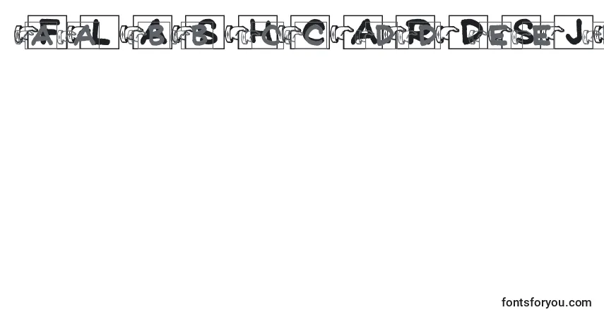 Schriftart FlashCardsJl – Alphabet, Zahlen, spezielle Symbole