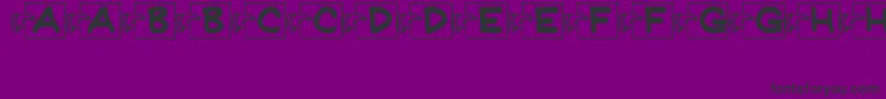 FlashCardsJl Font – Black Fonts on Purple Background