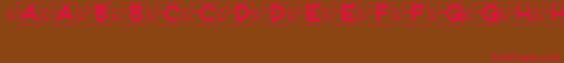 FlashCardsJl Font – Red Fonts on Brown Background