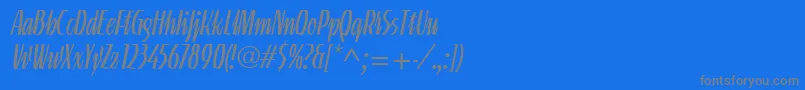 LinotypeGneisenauetteLight Font – Gray Fonts on Blue Background