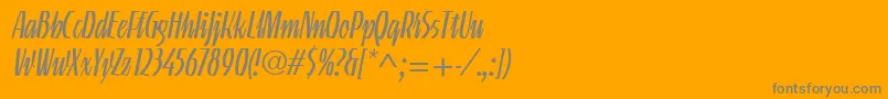 LinotypeGneisenauetteLight Font – Gray Fonts on Orange Background