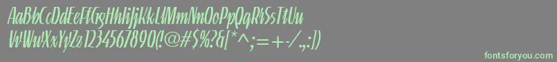 LinotypeGneisenauetteLight Font – Green Fonts on Gray Background
